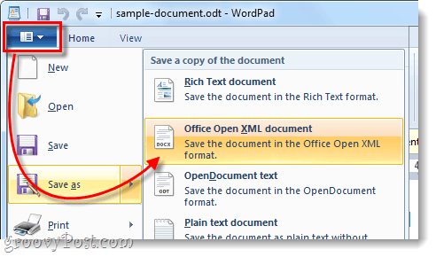 odt dosyasını açık xml belgesi olarak kaydet