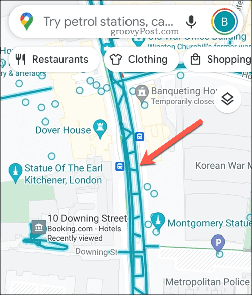 Google Haritalar Sokak görünümü yolunu seçin