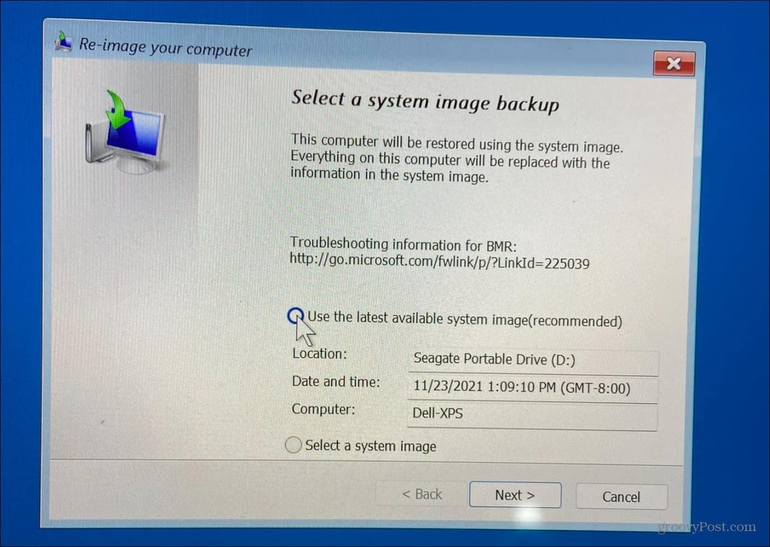 Sistem Görüntüsü Yedekleme Kullanarak Windows 11 Nasıl Kurtarılır