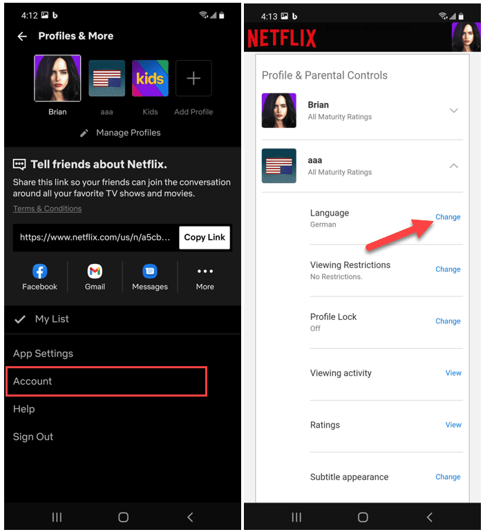 Netflix Android Uygulaması Hesabı