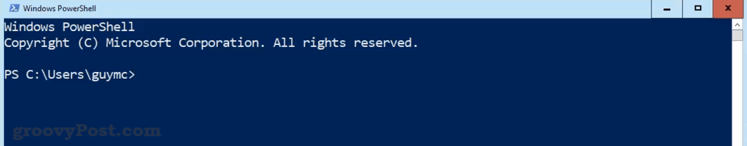 İstemde PowerShell