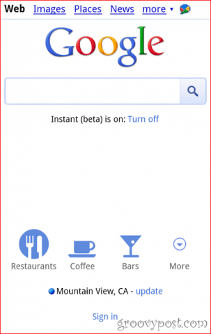 google mobil konum düğmeleri