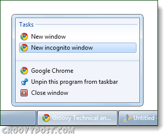 Chrome gizli modunu başlat