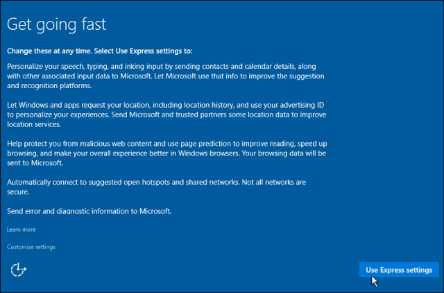Epress Ayarları Windows 10
