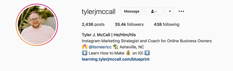 Tyler J. McCall Instagram biyografisi