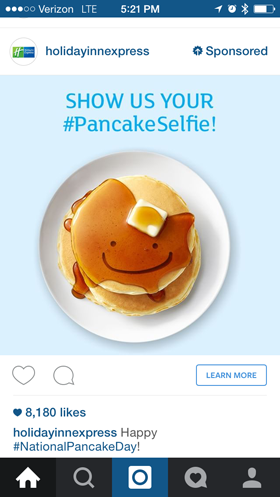 holidayinnexpess instagram reklamı ve resim içinde metin