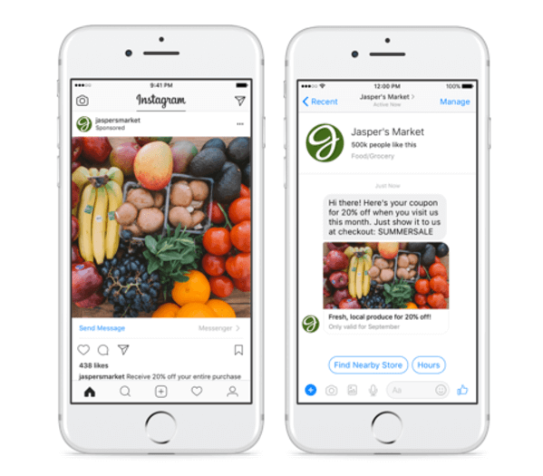 Facebook, Click to Messenger reklamlarını Instagram'a genişletir.