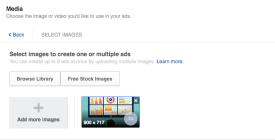 facebook reklamları medya ekler