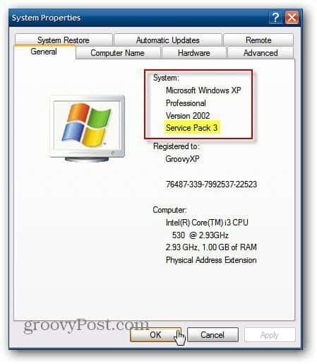 XP Pro Hizmet Paketi 3