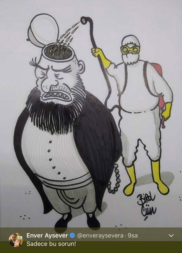 Alişan, Enver Ayseverin dini aşağılayıcı karikatür paylaşımına tepki gösterdi..
