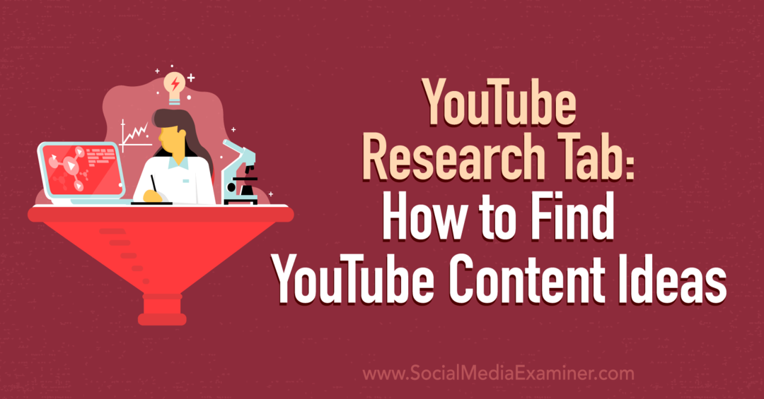 YouTube Araştırma Sekmesi: Social Media Examiner ile YouTube İçerik Fikirleri Nasıl Bulunur?