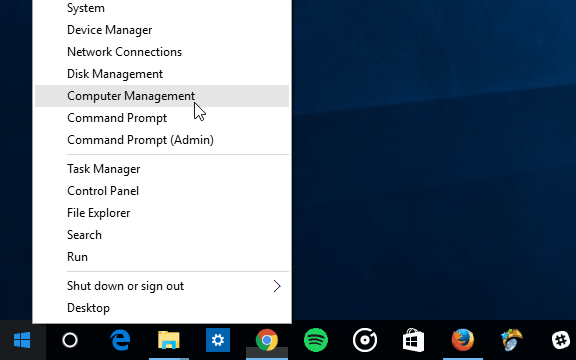 2 hızlı erişim Windows 10 Bilgisayar Yönetimi