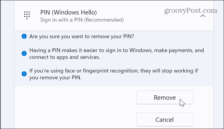 Windows 11'de Oturum Açmak için PIN