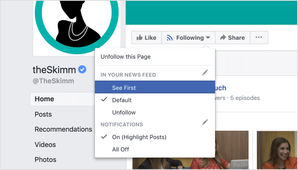  Marka şampiyonlarının Facebook haber akışlarında ilk olarak sayfanızın içeriğini görmelerini sağlayın.