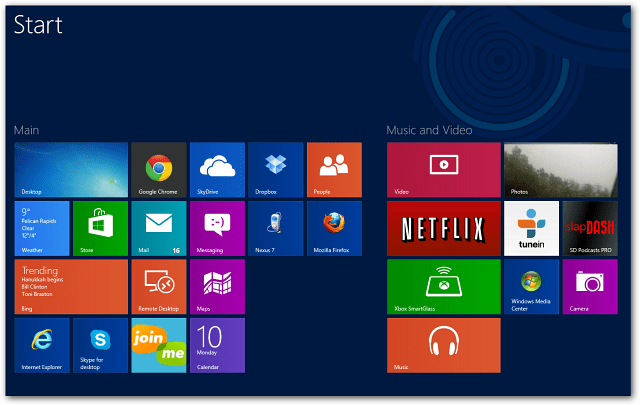 Dört Windows 8 Uygulama Satırı