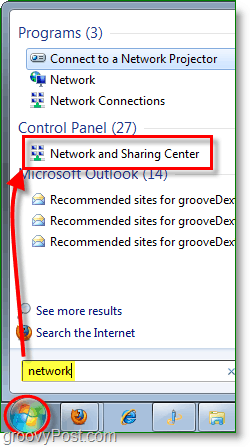 Windows 7'de ağ ve paylaşım merkezine erişme