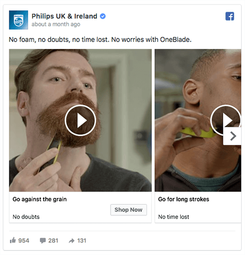 Bir video atlıkarınca reklamında Philips, ürünü için çeşitli kullanım örnekleri sunar.
