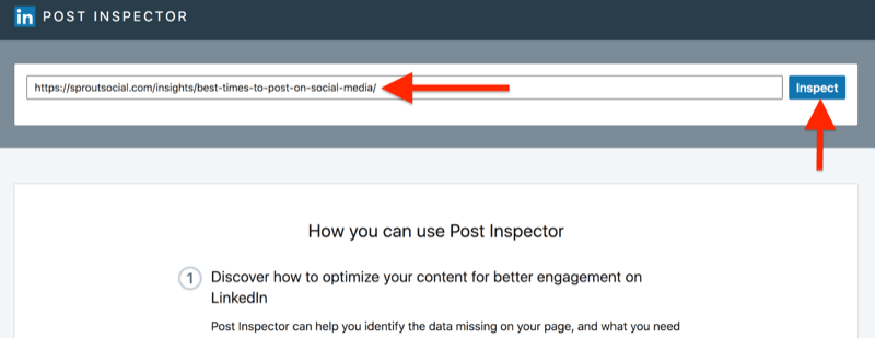 LinkedIn Post Inspector'ı kullanarak önbelleğin nasıl temizleneceğine dair adım adım açıklamalı yol