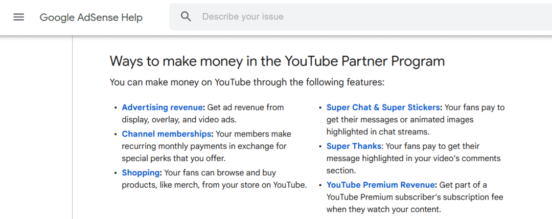 youtube-partner-programında-para-kazanma-yolları-işletmenize-nasıl-para kazandırır-kanal-gelir-üyelik-alışveriş-bağlantıları-örnek-1