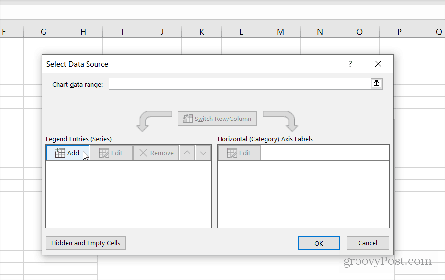 Excel'de bir efsane eklemek