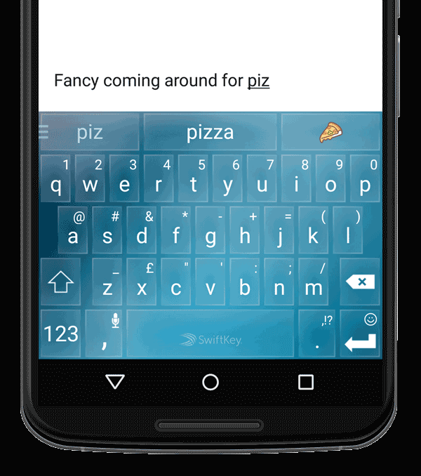 Otomatik düzeltme ve emoji önerileri, SwiftKey klavyesinin iki özelliğidir.