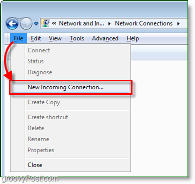 Windows 7'de yeni bir gelen bağlantı oluşturma