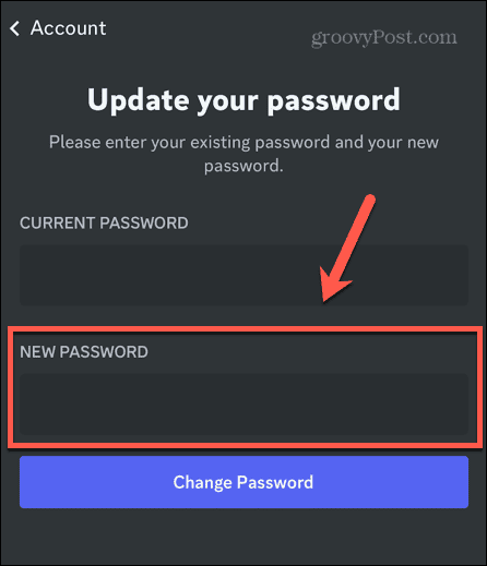 discord yeni şifre
