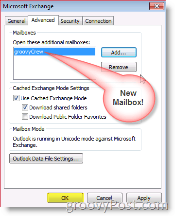 Outlook 2010 Ekran Görüntüsü posta kutusu ekle gelişmiş sekmesi