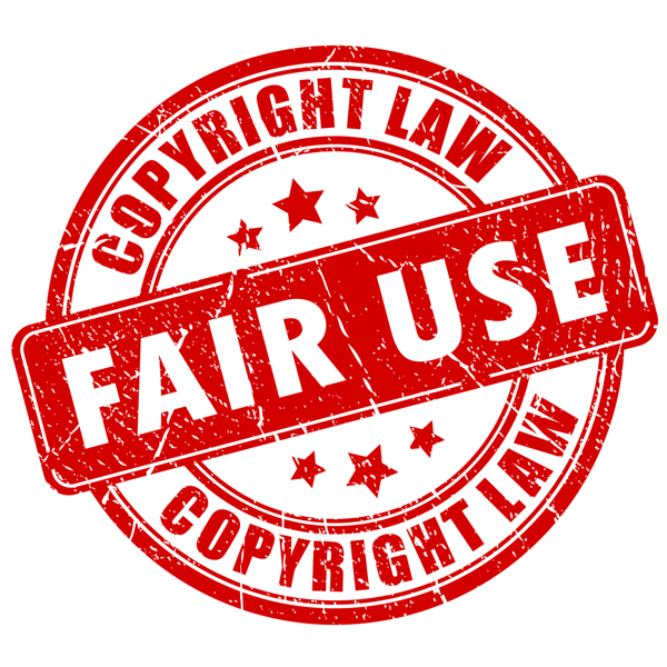 Adil Kullanım doktrini, kullanım yazarın haklarını engellemediği sürece resimlerin ve içeriğin belirli kullanımına izin verir.