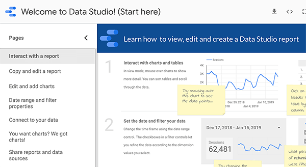 Google Data Studio'ya nasıl başlanır, ipucu 1