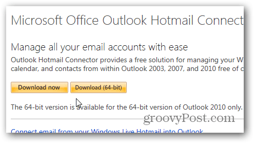 Outlook.com Outlook Hotmail Bağlayıcısı - İndir