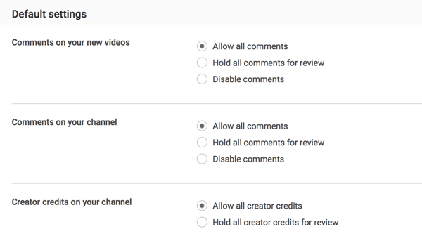 Gönderildikten sonra tüm yorumlara izin verebilir veya YouTube moderasyon tercihlerinize bağlı olarak onları incelenmek üzere bekletmeyi seçebilirsiniz.