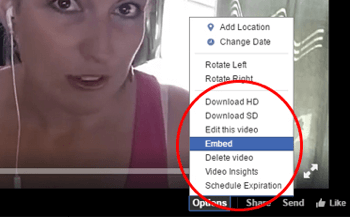 facebook canlı video yerleştirme