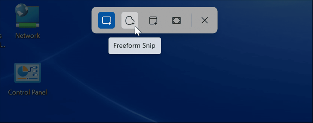 kırpma aracı seçimi, Windows 11'de ekran görüntüsü alıyor