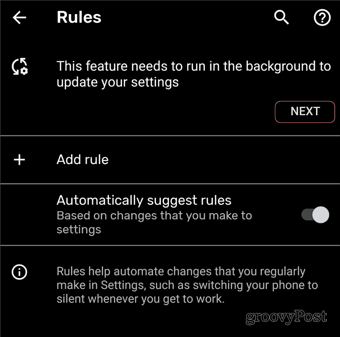 Android Kuralları arka planı