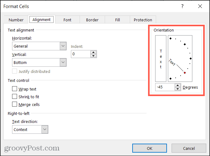 Excel'de Hücre Hizalamasını Biçimlendir