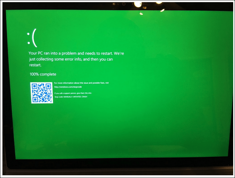 Microsoft, Yalnızca Windows Insider'lar İçin Yeşil Ölüm Ekranını Sunar