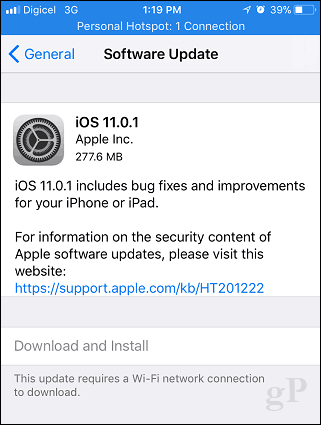 Apple iOS 11.0.1 Yayınlandı ve Şimdi Yükseltmelisiniz