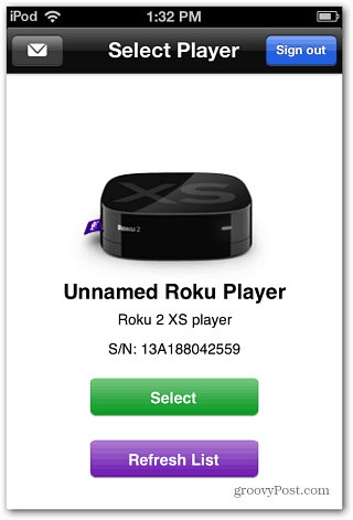Roku Player'ı seçin