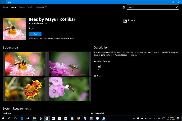 Temalar, Windows 10 Creators Güncellemesi, Kişiselleştirme, Denetim Masası