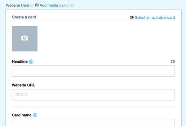 twitter web sitesi kartı