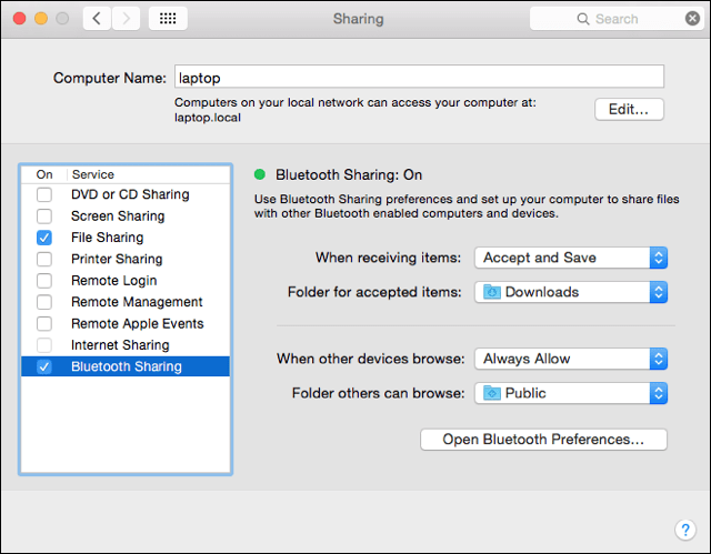 Mac'te Bluetooth Paylaşımı