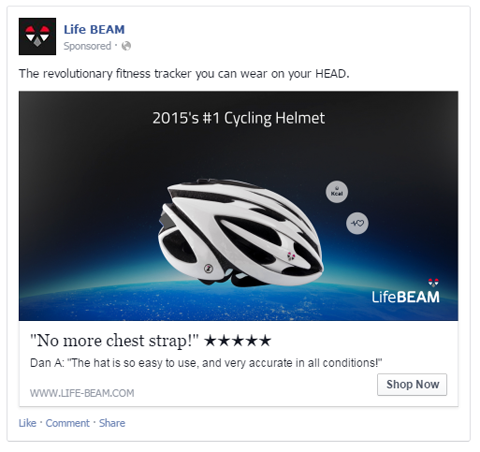 lifebeam facebook reklamı ve kullanıcı incelemesi