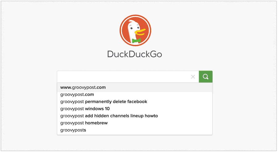 DuckDuckGo web sitesi
