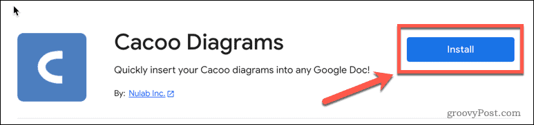 Google Dokümanlar'da cacoo eklentisini yükleme