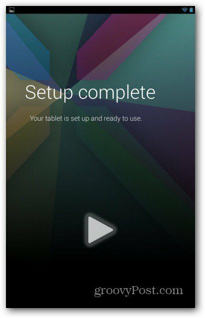 Nexus 7 kullanıcı hesapları kurulumu tamamlandı