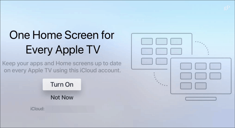 Her Apple TV'de bir Ana Ekran