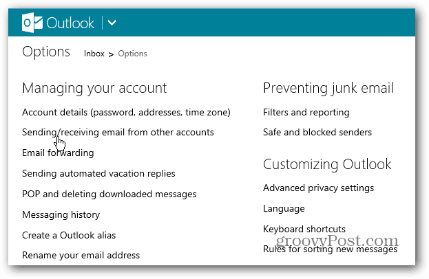 Outlook.com İpucu: Varsayılan E-posta Hesabınızı Ayarlayın