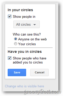 google + profil daire görüntüleme yapılandırması