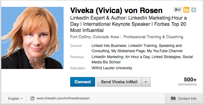 viveka von rosen LinkedIn hesap profili